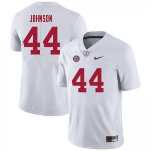 NCAA Men's Alabama Crimson Tide #44 Christian Johnson Stitched College 2021 Nike Authentic White Football Jersey HW17Z10WC